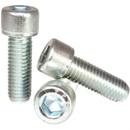 #10-32 Socket Head Cap Screw, Zinc Plated Alloy Steel, 5/8 In Length, 100 PK